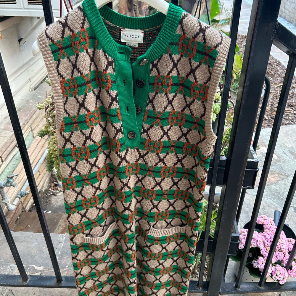 NEW NWT Authentic Girls Gucci Knitted Dress size 12